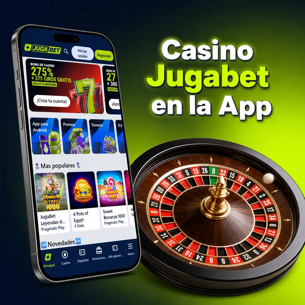 Juegos de casino disponibles en la app de Jugabet
