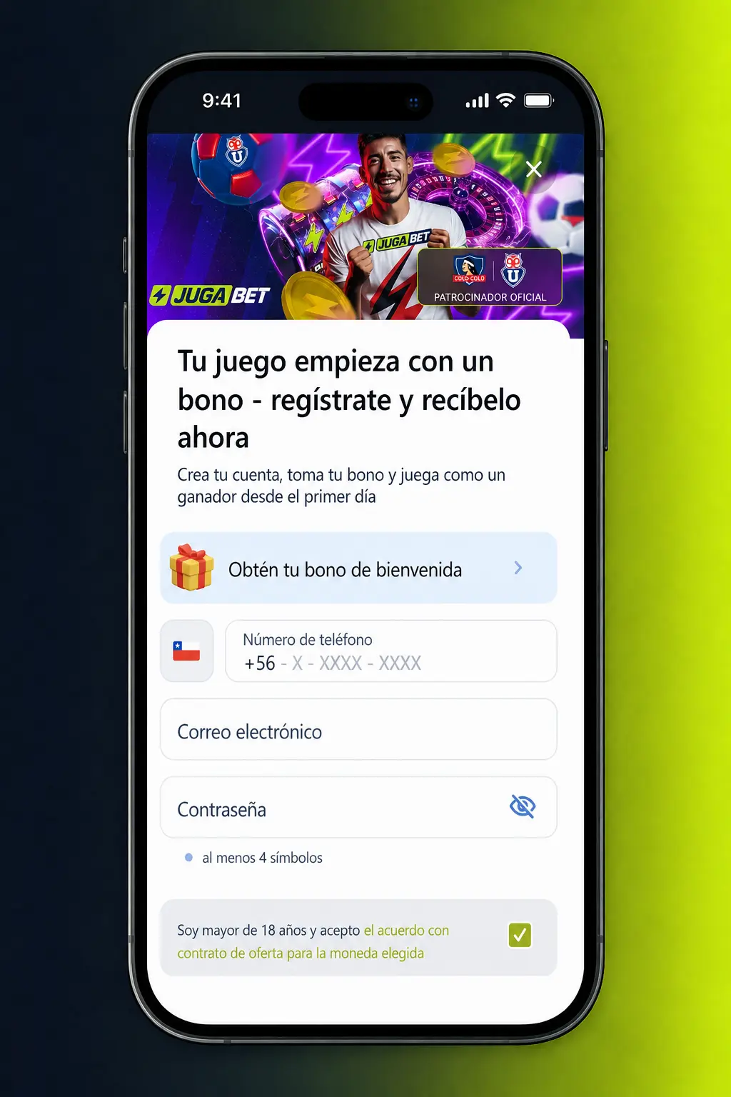 Pantalla de la app Jugabet mostrando el cupón de apuestas