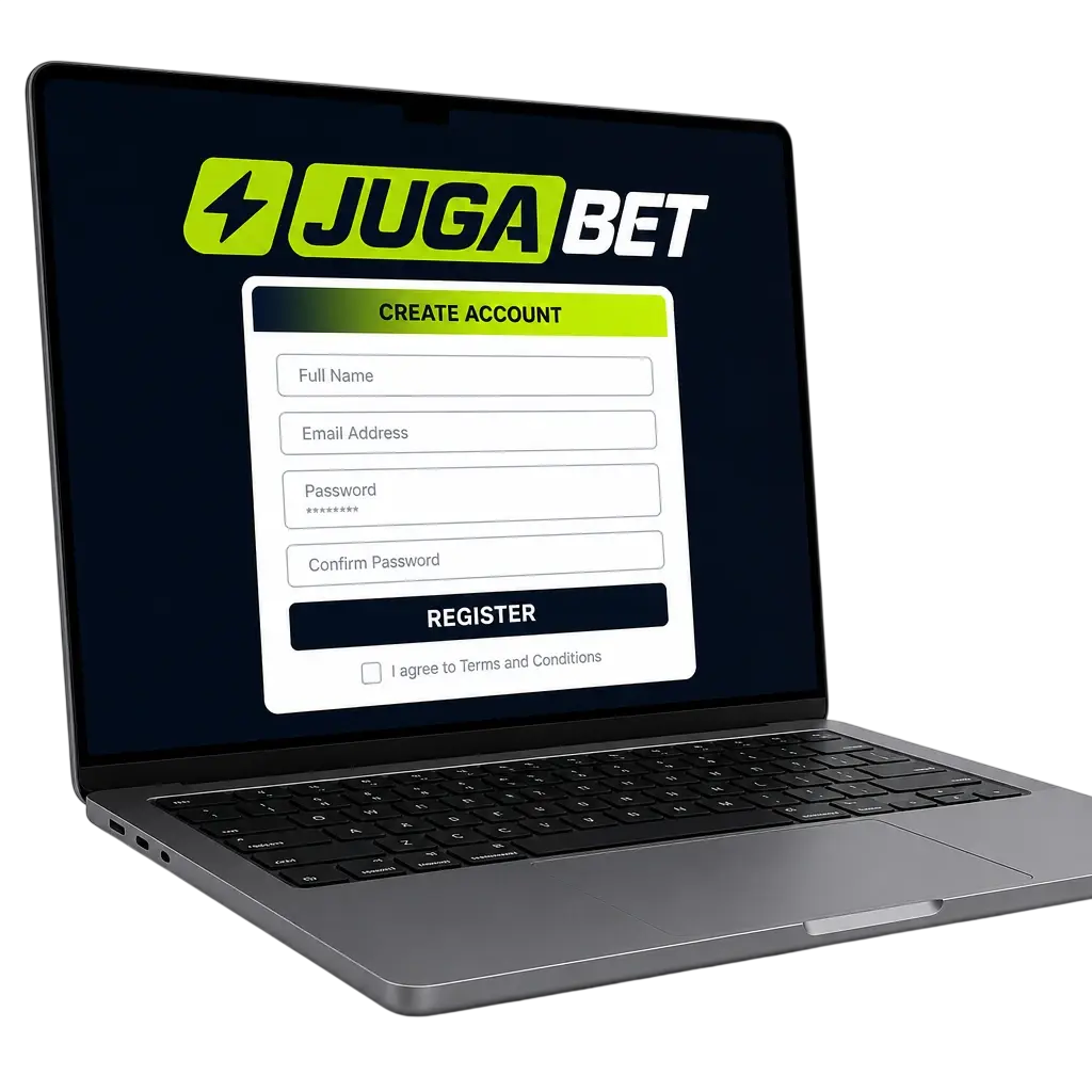 Jugador registrándose en Jugabet desde el sitio web y la aplicación móvil