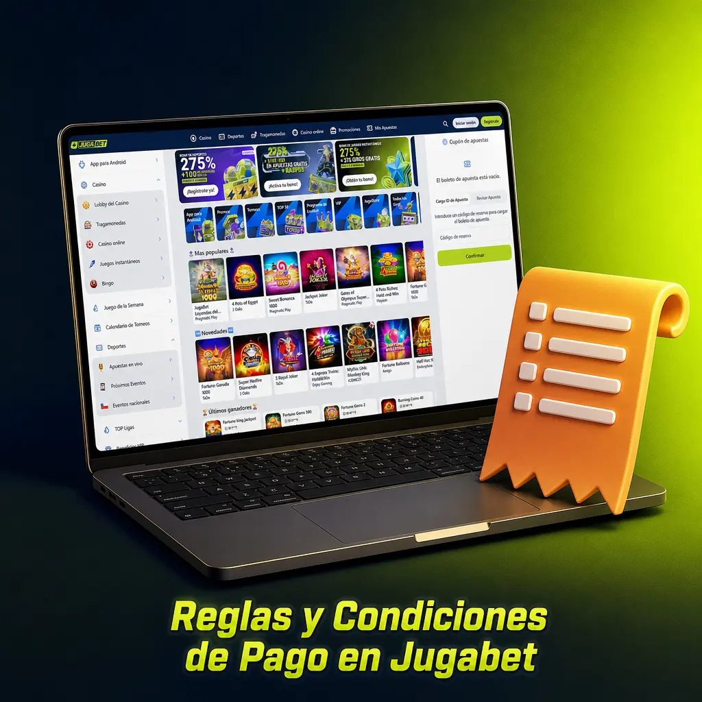 Condiciones de pago y retiro en Jugabet